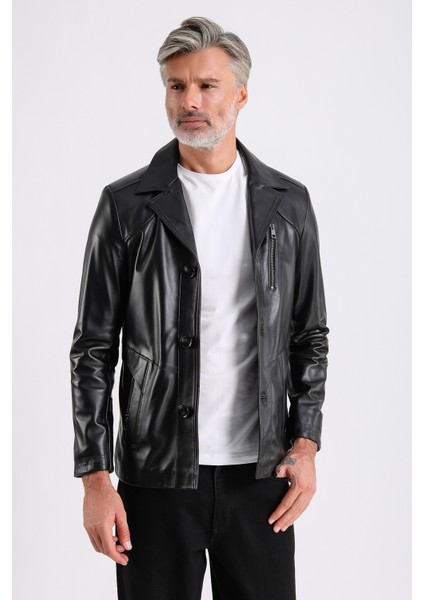 Rahel Erkek Hakiki Deri Mont