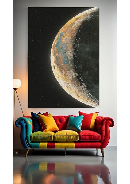 Gezegen Uzay ve Galaksi V1 Ev Duvar Salon Güzellik Salonu Ofis Dükkan Dekarasyon Kanvas Tablo