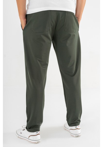 Erkek Haki Çımalı Rahat Spor Pantolon Duble Paça Jogger Eşofman Altı indirimleri