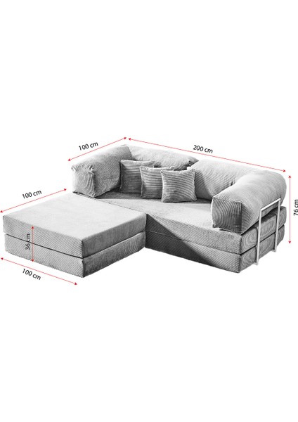 Legom Alis Aktivite Koltuğu Yatak Olabilen Çok Amaçlı Kanepe Bej