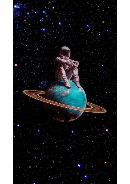 Gezegen ve Astronot V2 Ev Duvar Salon Güzellik Salonu Ofis Dükkan Dekarasyon Kanvas Tablo fiyatları