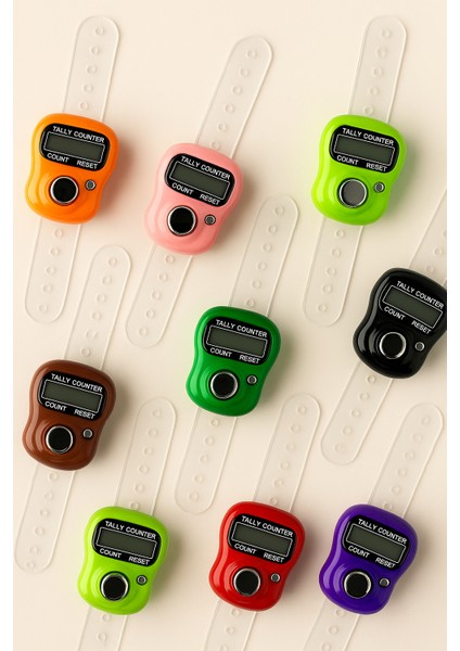 1 Adet Karışık Renk ZikirMatik - Yüzük Tesbih Zikir Matik Namaz Zikir