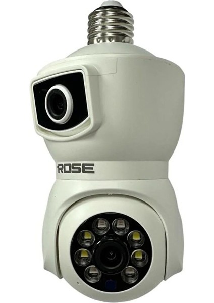 AHD-30125 2K Çözünürlük Akıllı Wireless Ampül Kamera Tak Çalıştır 360DERECE Hareketli Çift Kameralı modelleri