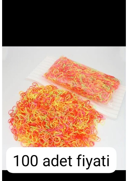 100 Adet Minik Lastik Toka Mini Saç Lastik Toka