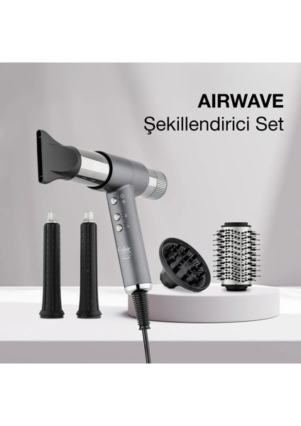 Airwave Saç Şekillendirici Set- Silver