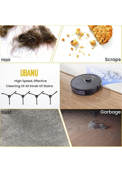 Roborock S8 Pro Ultra, S7 Max Ultra, Qrevo, Qrevo Slim, Seri Parçaları Için 4 Adet Yan Fırça Değişimi (Yurt Dışından) indirimleri