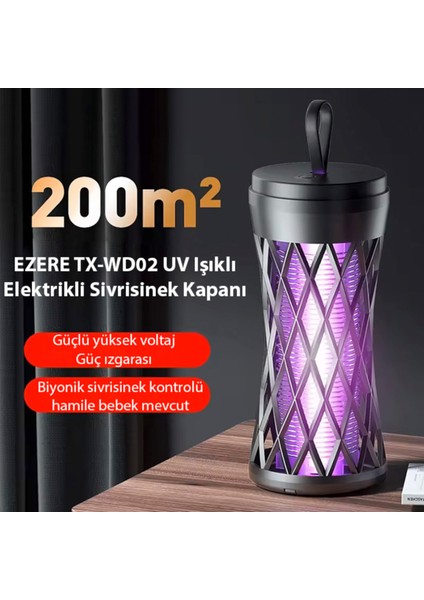 Uv Sivrisinek, Sinek Kapanı Sinek Öldürücü 200 Metre Etkili Açık Alan Ev Bahçe İçin Cilt Korumalı fiyatları