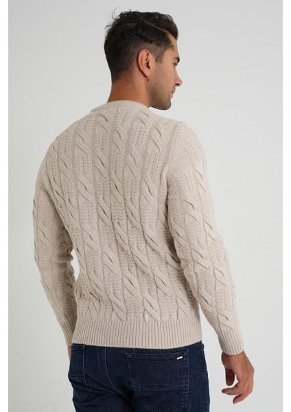 Trıst Star Erkek Bisiklet Yaka Saç Örgülü Yün Kazak TRIST-5346 fırsatları