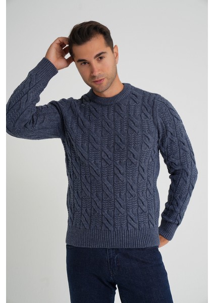 Trıst Star Erkek Bisiklet Yaka Saç Örgülü Yün Kazak TRIST-5346 indirimleri