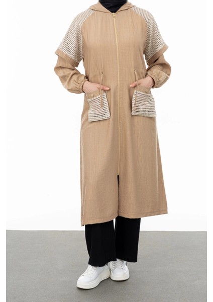 Reglan Kol File Detaylı Giyçık - Camel