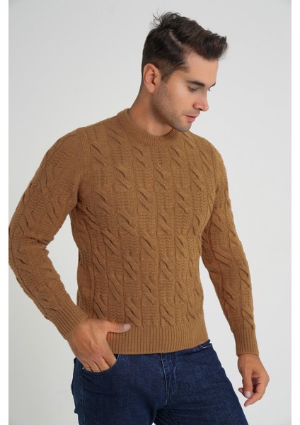 Trıst Star Erkek Bisiklet Yaka Saç Örgülü Yün Kazak TRIST-5346 fırsatları