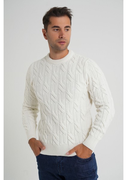 Trıst Star Erkek Bisiklet Yaka Saç Örgülü Yün Kazak TRIST-5346 indirimleri