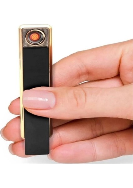 Kişiye Özel Elektronik Şarjlı Çakmak Sarı indirimleri