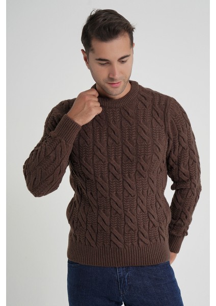 Trıst Star Erkek Bisiklet Yaka Saç Örgülü Yün Kazak TRIST-5346 indirimleri