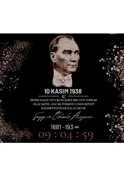 Atatürk'ü Anma, 10 Kasım, Sevgi ve Özlemle Anıyoruz, Okul Etkinlik, Fotoğraf Çekimi, KUMAŞARKAFON150X200
