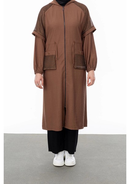 Reglan Kol File Detaylı Giyçık - Kahve