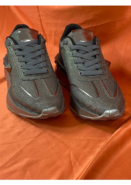 LES037 Platin Gümüş (Gri) Kadın Spor Ayakkabı Sneaker modelleri