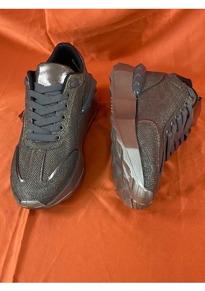 LES037 Platin Gümüş (Gri) Kadın Spor Ayakkabı Sneaker indirimleri
