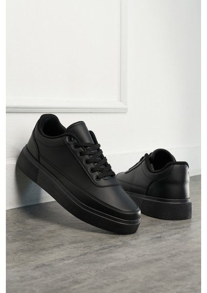 Günlük Siyah Erkek Sneaker Ayakkabı modelleri