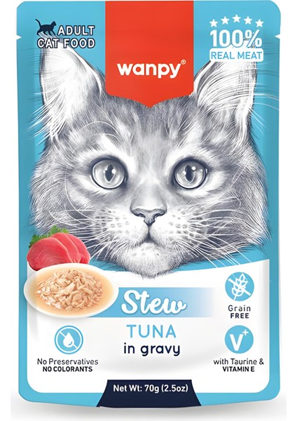 Pouch Ton Balıklı Yaş Kedi Maması 70GR x 5 Adet