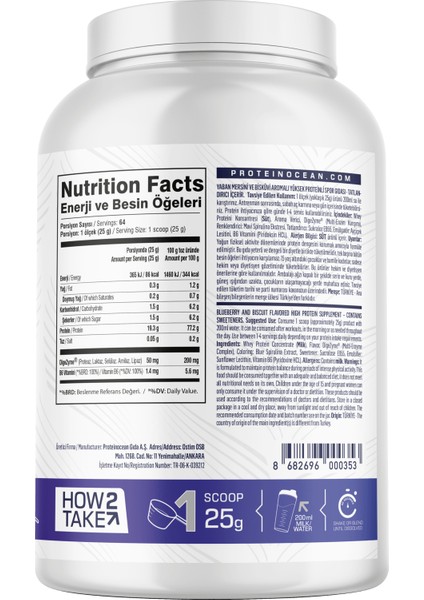 Whey Blueberry Muffin - 1.6 kg - 64 Servis fiyatları