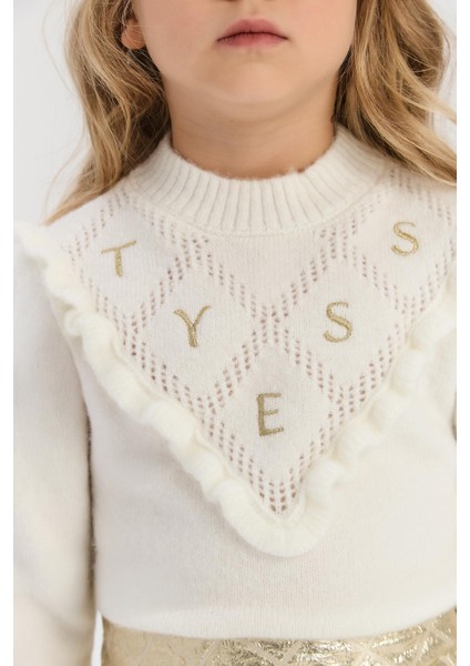 Bg Store Kız Çocuk Ekru Kazak