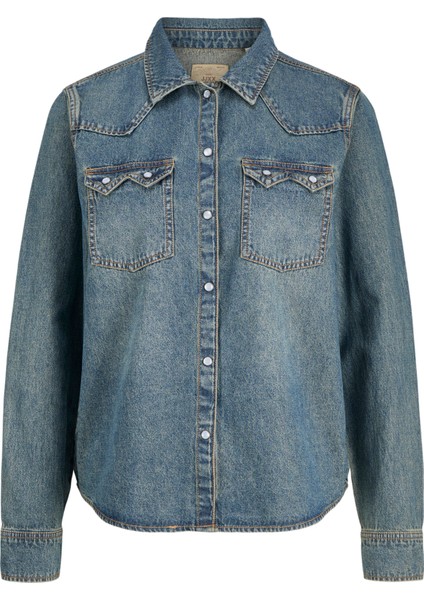 Kadin Cep Detayli Denim Gömlek - Jules indirimleri