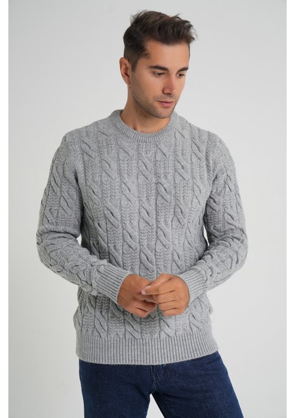 Trıst Star Erkek Bisiklet Yaka Saç Örgülü Yün Kazak TRIST-5346 fırsatları