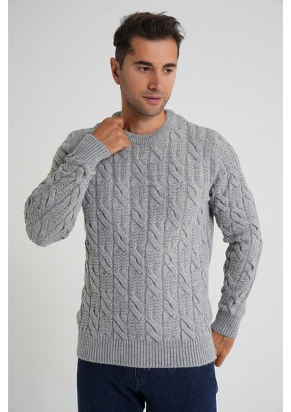 Trıst Star Erkek Bisiklet Yaka Saç Örgülü Yün Kazak TRIST-5346 indirimleri