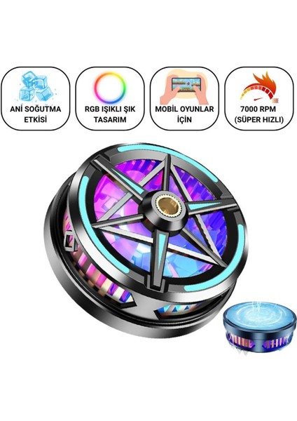 Kasırga Tipi Magsafe Telefon Soğutma Fanı Radyatör Soğutucu Iphone 12 13 14 15 Pro Max Uyumlu