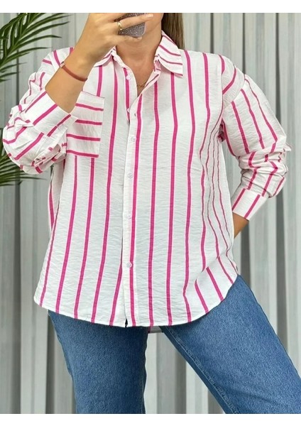 Çizgili Tek Cepli Gömlek fiyatları