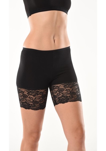 Dantelli Kısa Kadın Şort Tayt 496 fırsatları