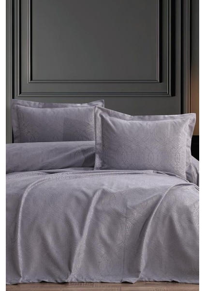Aren 3 Parça Çift Kişilik Pike Takımı 240X260 Gri