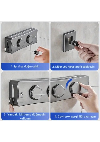 40KG Taşıma Kapasiteli Çelik Çamaşır Asma Ipi Makinası Çamaşır Kurutma Ipi Çamaşır Askılığı indirimleri