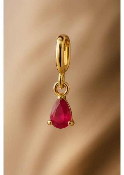 Yakut Charm Altın Kolye Ucu