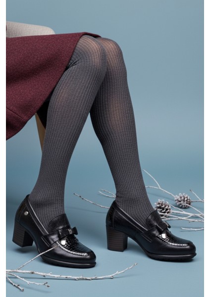 D25KA-3335 Kadın Deri Topuklu Ayakkabı