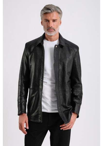 Bruno Erkek Uzun Deri Kaban