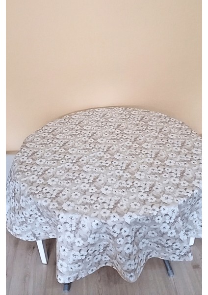Altı Astarlı Yuvarlak Muşamba Masa Örtüsü -140 cm ÇAP-ELG33