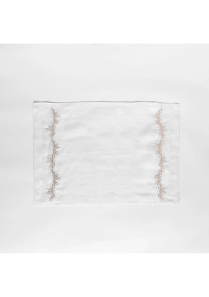 Petite % 100 Keten Beyaz Amerikan Servis 35X50 cm