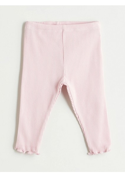 Lcw Baby Ekru Bisiklet Yaka Baskılı Kız Bebek Bluz ve Tayt 2'li Takım indirimleri