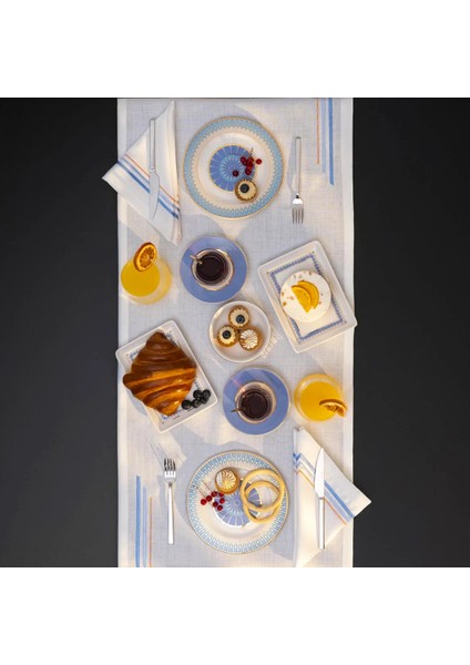 Giselle Mavi Gold Servis Tabağı 27 cm indirimleri