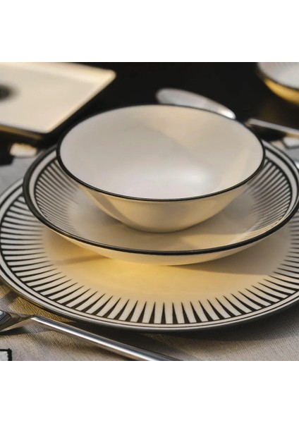 Aspen Siyah Çizgili Kase 16 cm fiyatları