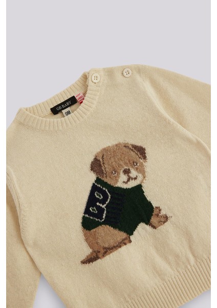 Bg Store Erkek Bebek Ekru Kazak fiyatları