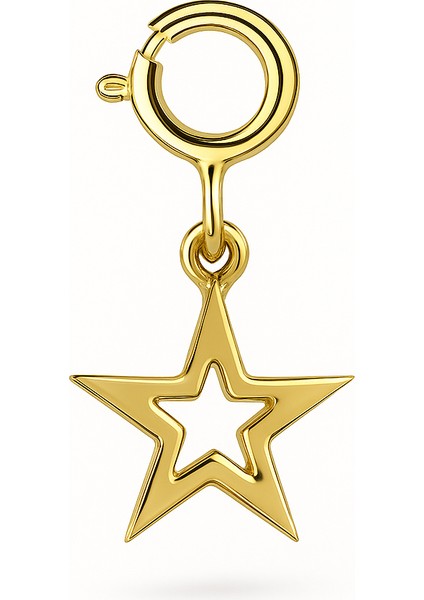 Yıldız Charm Altın Kolye Ucu