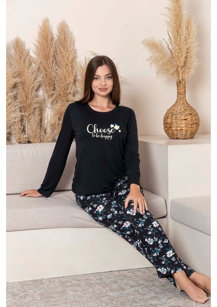 Kadın Bisiklet Yaka Düğmesiz Dökümlü Viskon Mevsimlik Uzun Kol Cepli Pijama Takımı modelleri