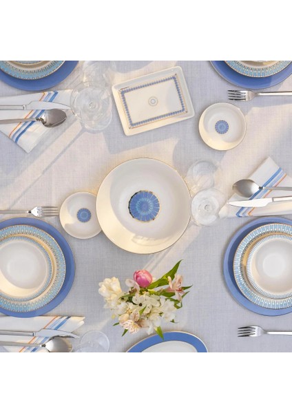 Giselle Mavi Gold Kayık Tabak 20X11 cm indirimleri