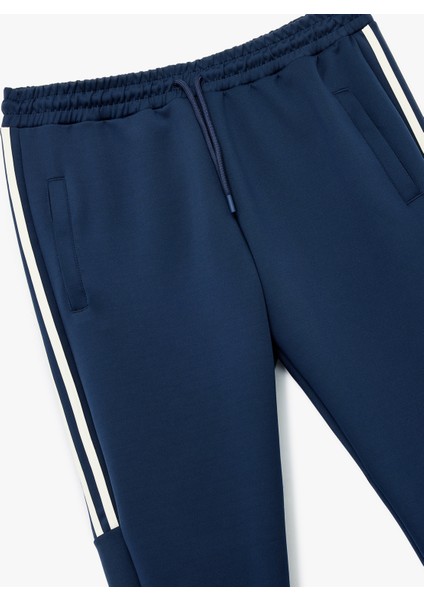 Scuba Kumaş Cep Detaylı Biyeli Beli Bağcıklı Spor Eşofman Altı