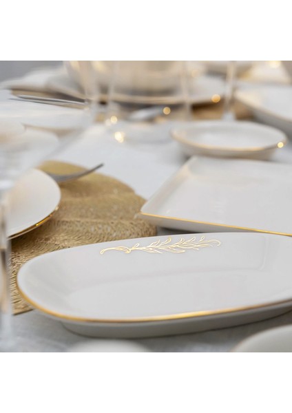 Lyra Gold Kayık Tabak 24X14 cm modelleri