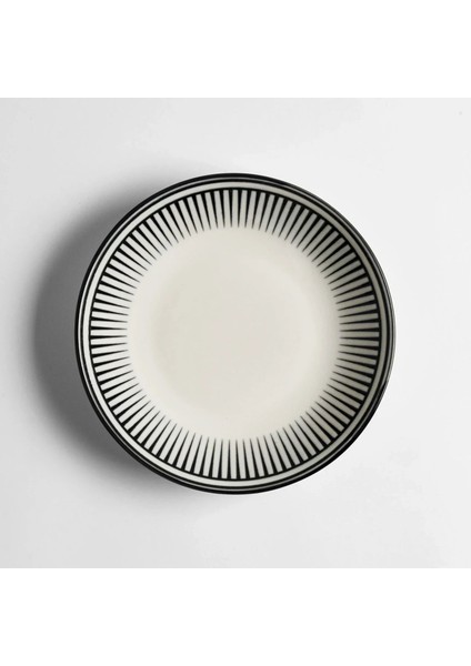 Aspen Siyah Çizgili Çukur Tabak 21 cm