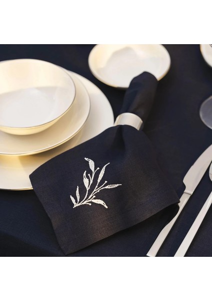 Petite 2li %100 Keten Lacivert Peçete